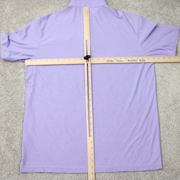 Masters Tech Polo Shirt Mens Large Purple Augusta Golf Polyester Stretch S/S - Picture 11 of 14